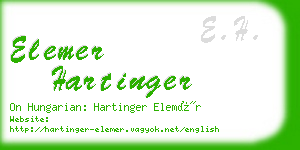 elemer hartinger business card